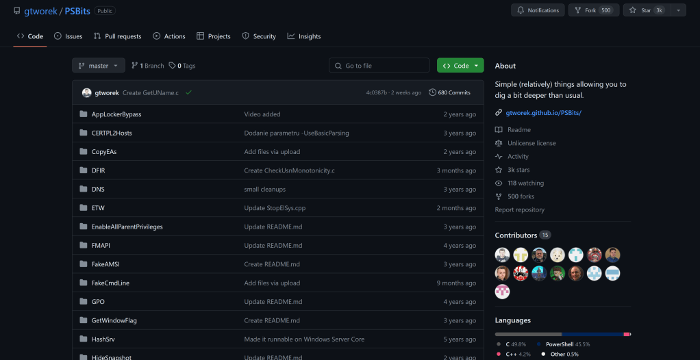 Repositorio PSBits GitHub